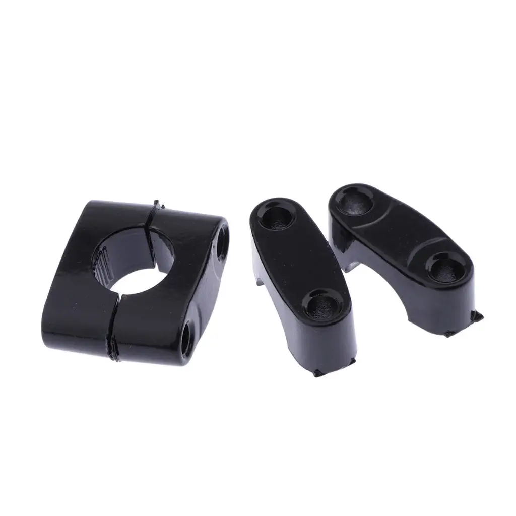 1 2mm Motorcycle Handlebar Risers, Black Round Riser Inserts Motorcycle Bar Mount Clamps for Motorcycles ATV ,Quad Bike