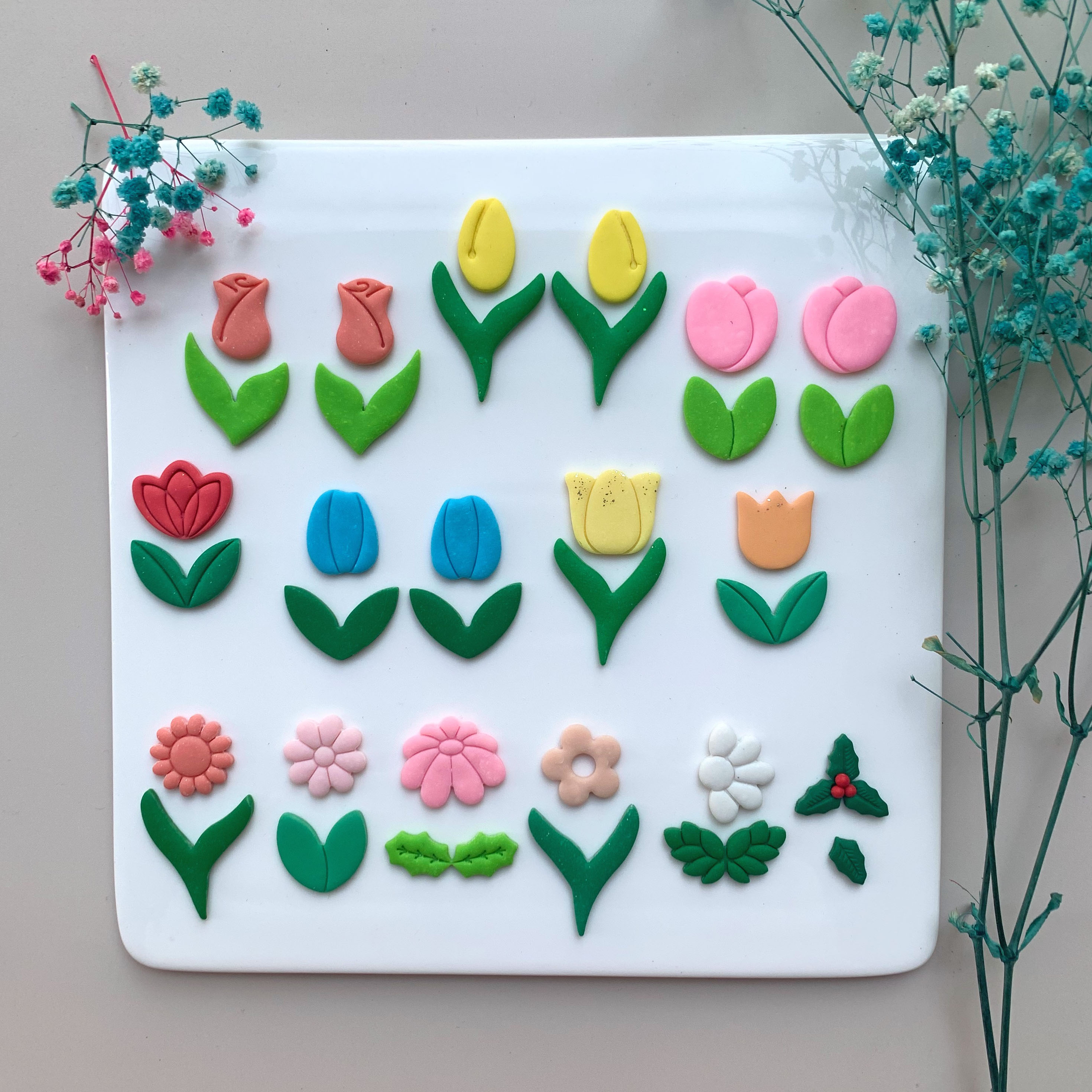 Description Picture 5 of itemFlower Leaf Plant Series Rose/Tulip/Sunflower Shape Polymer Clay Cutter Cutting Molds For DIY Earrings Jewelry Decoration Making