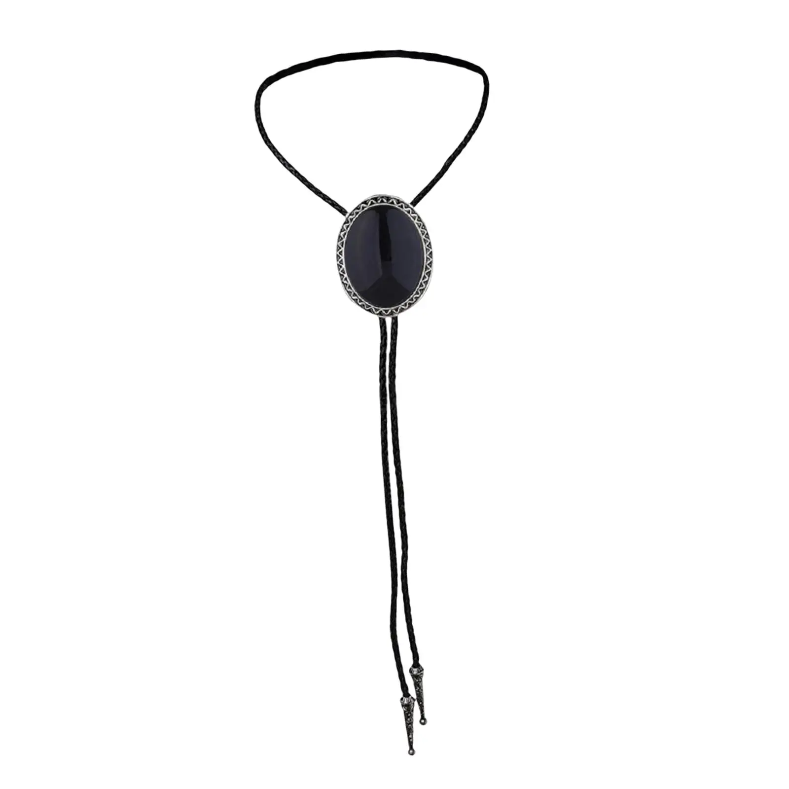 PU Leather Bolo Tie Necktie Costume Handmade Necklace Wedding Adjustable for Shirts Unisex Carnival Prom Fancy Dress