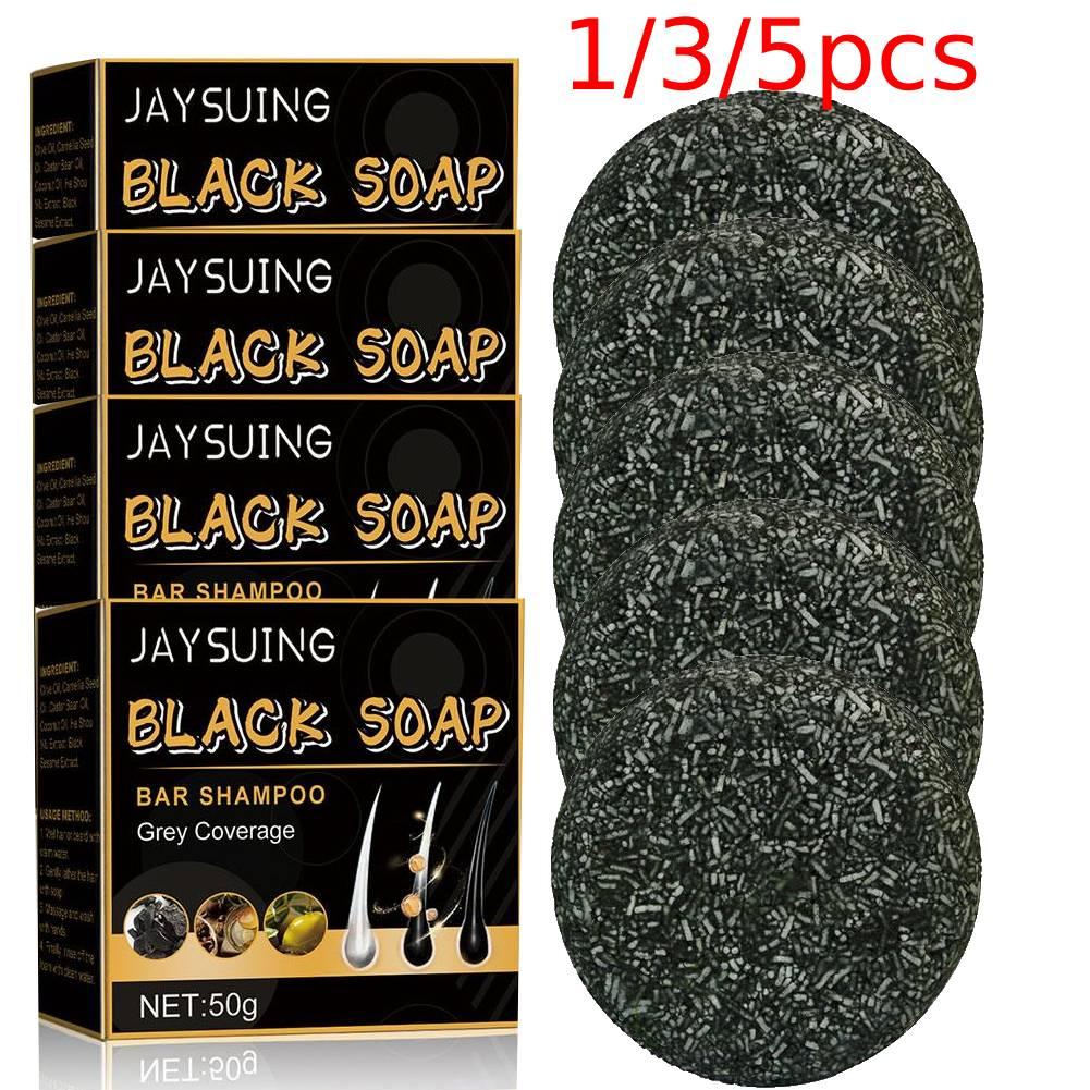 Best of 1 / 3 / 5pcs Soap Hair Darkening Shampoo Bar Repair Gray White Hair Color Dye Face Hair Body Shampoo Natural Organic Hair Conditione Reviews & Tips