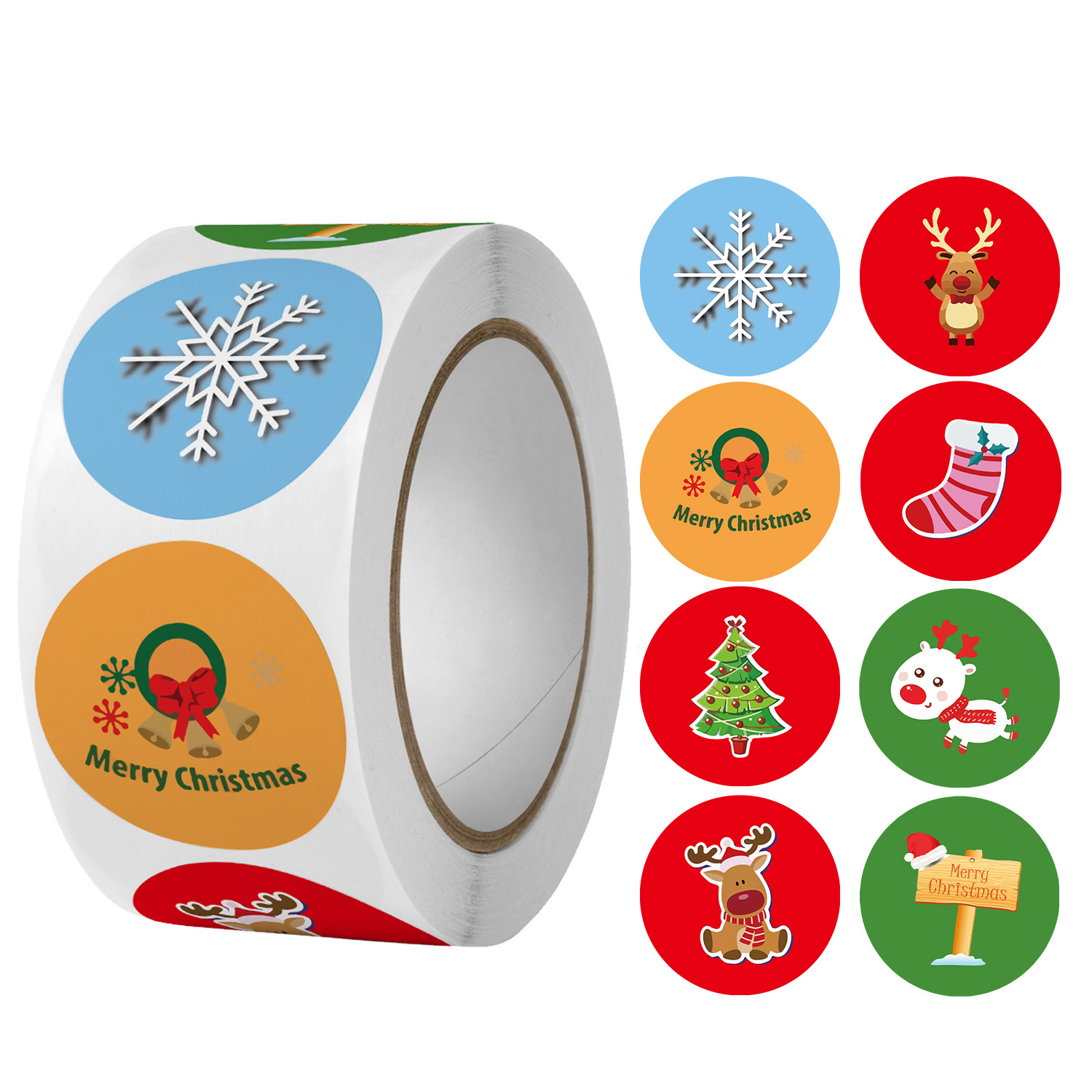 100–500 Stück 2023 Cartoon Frohe Weihnachten Aufkleber Urlaub Aufkleber Papier Dekor Hochzeit Party Umschlag Flasche Siegeletikett – Detail 10