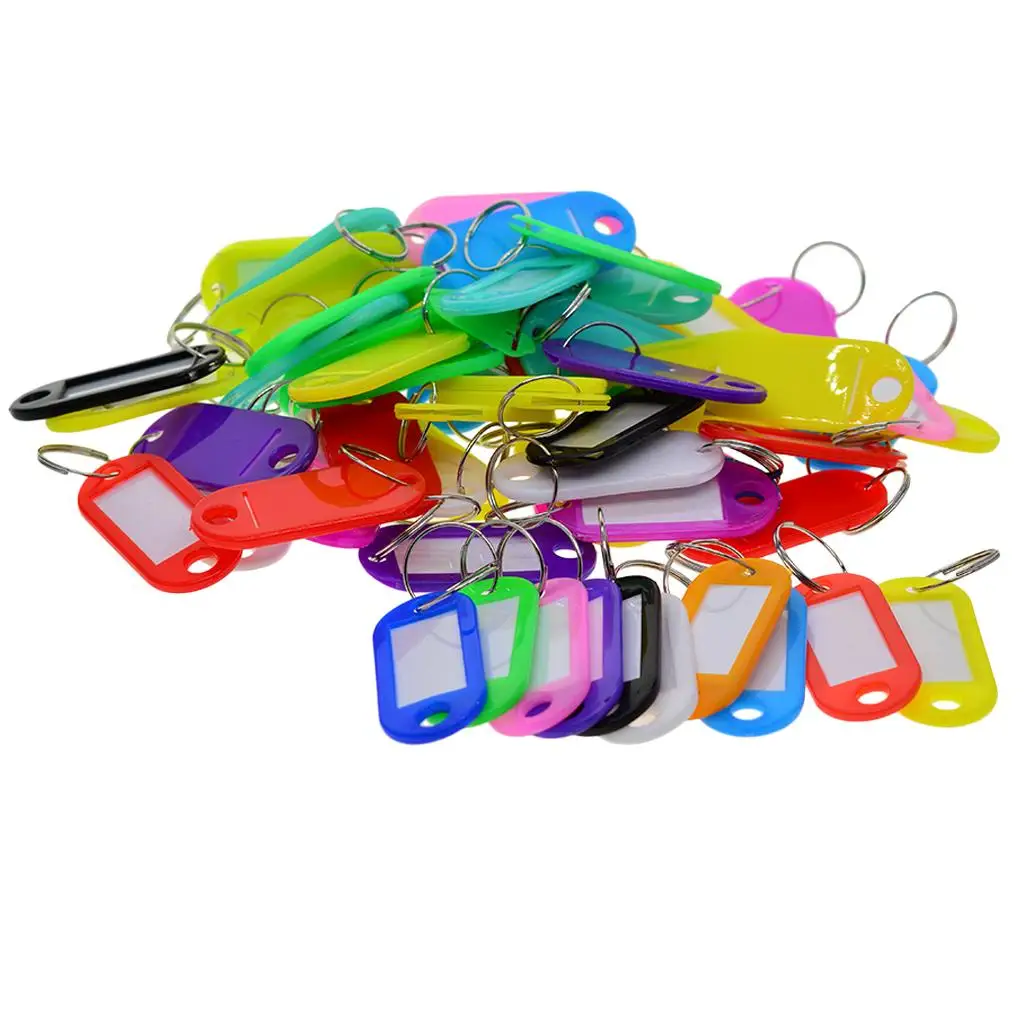 Key Tags 50 Pcs Assorted Color Coded  Label Tags Split 