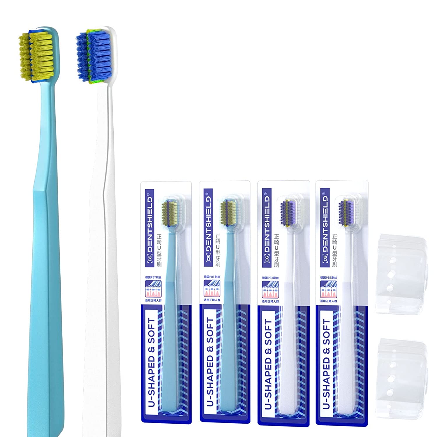 Best of 1 / 2 Pcs Orthodontic Toothbrush 2 Color For Braces U-Shaped Soft Bristle With Head Cover Free Interdental Brushes Reviews & Tips