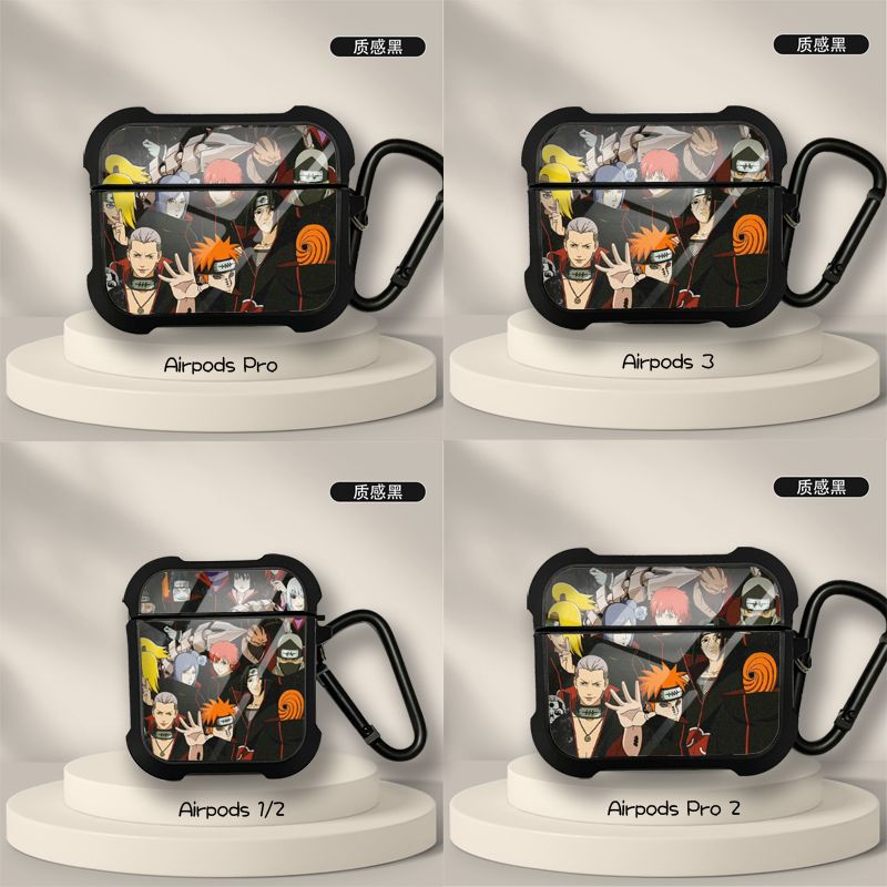 Naruto Anime AirPods Case – Sasuke & Obito Design for AirPods Pro/3 