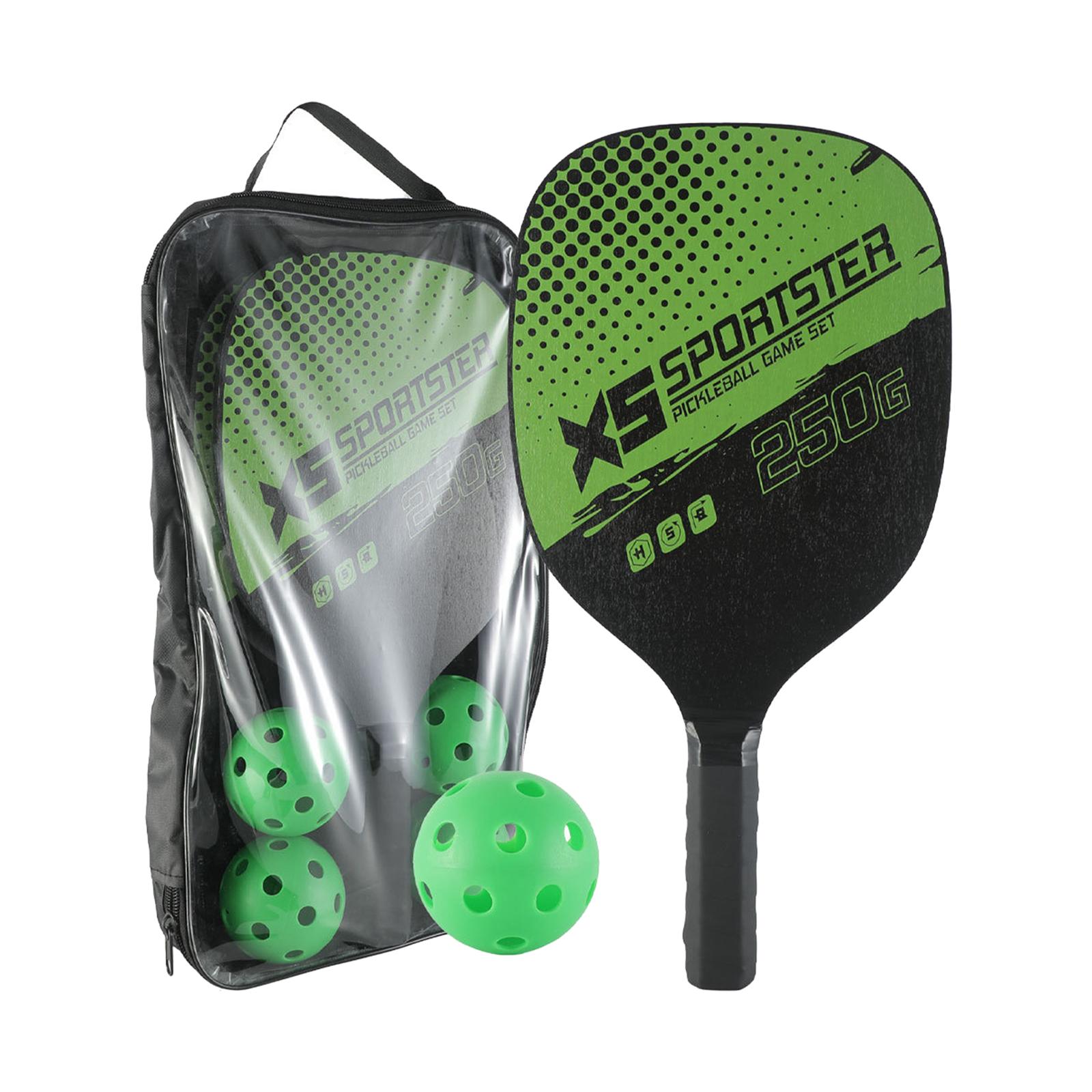 Pickleball Paddles Set of 2 Pickleball Rackets and Balls Lightweight with