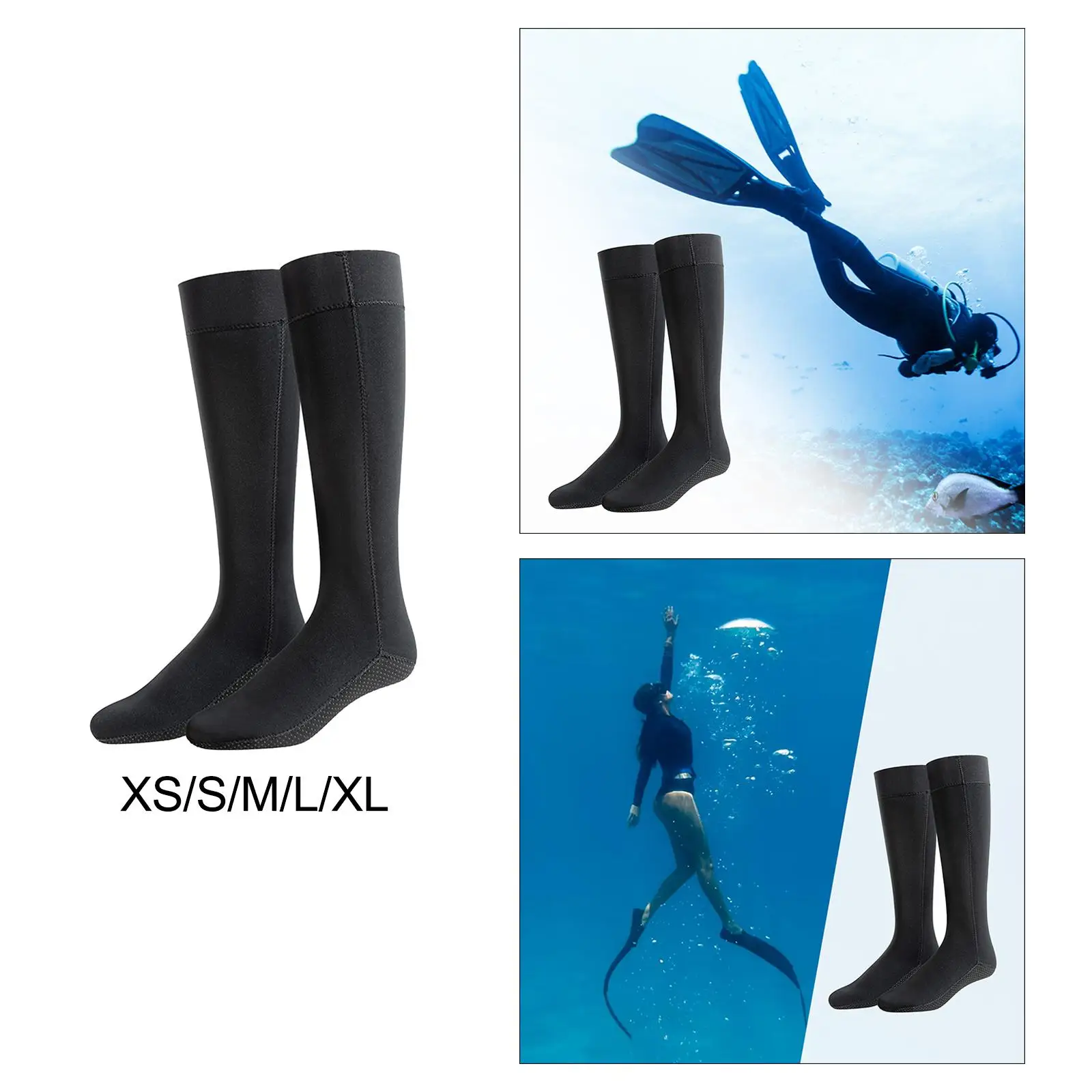 Diving Socks Thermal Flexible Anti Slip Neoprene Socks Water Socks for Surfing Beach Sailing Outdoor Activities Swim