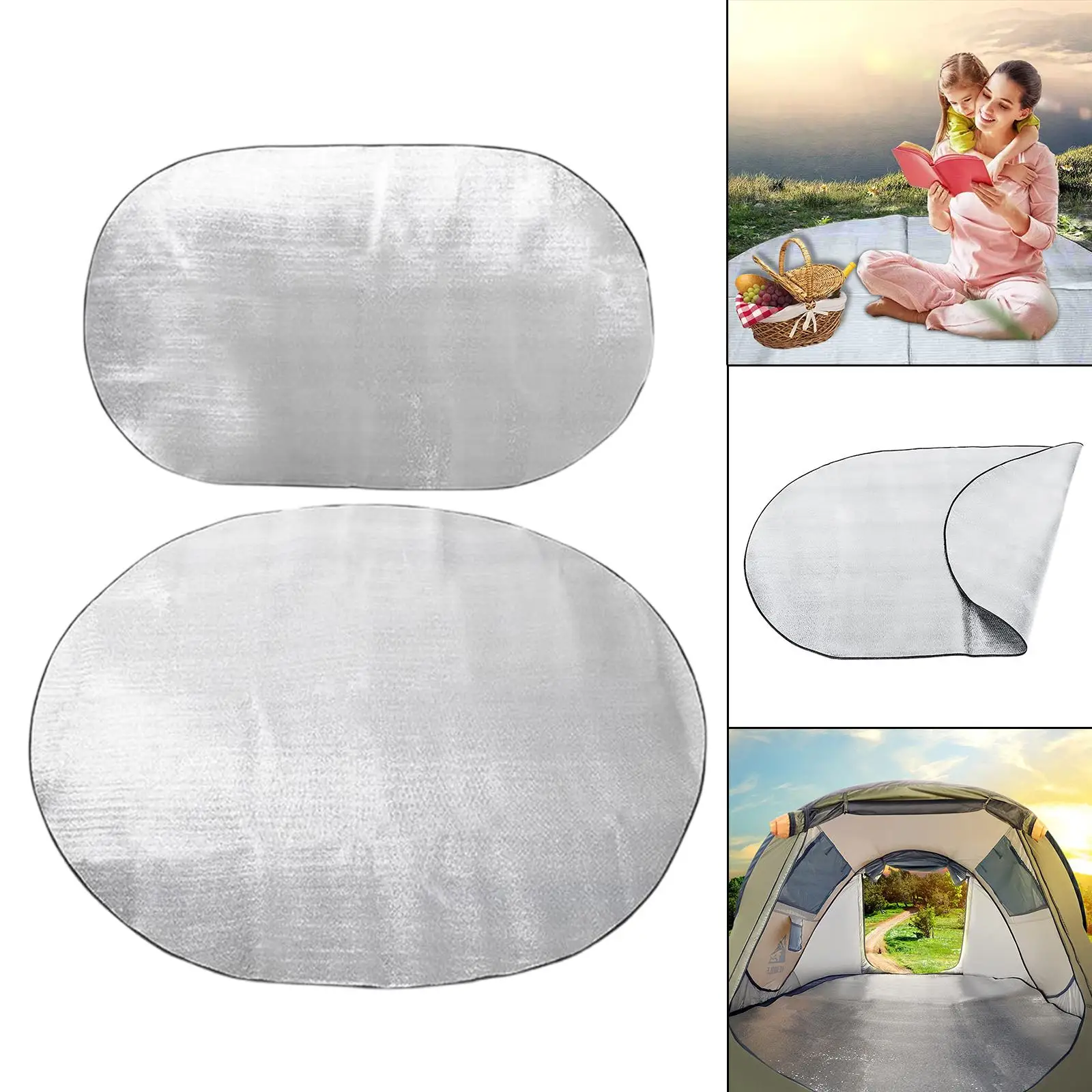 Camping Mat Sleeping Pad Moistureproof Portable Blanket for Tent Hiking Yoga Lawn