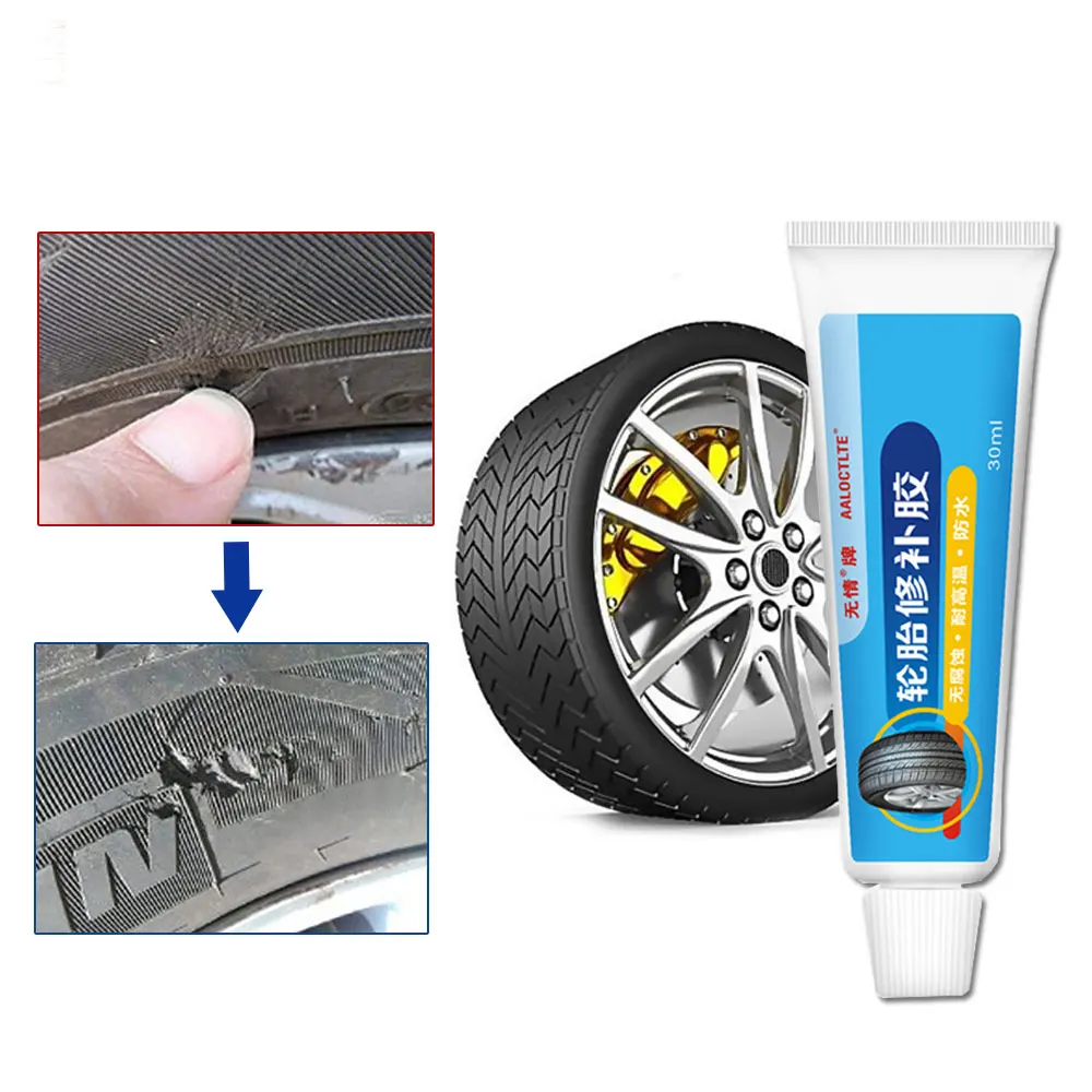 Pegamento de goma para reparación de neumáticos de coche, sellador plano  para pinchazos de neumáticos, pegamento fuerte para todos los usos,  30ml/50ml - AliExpress