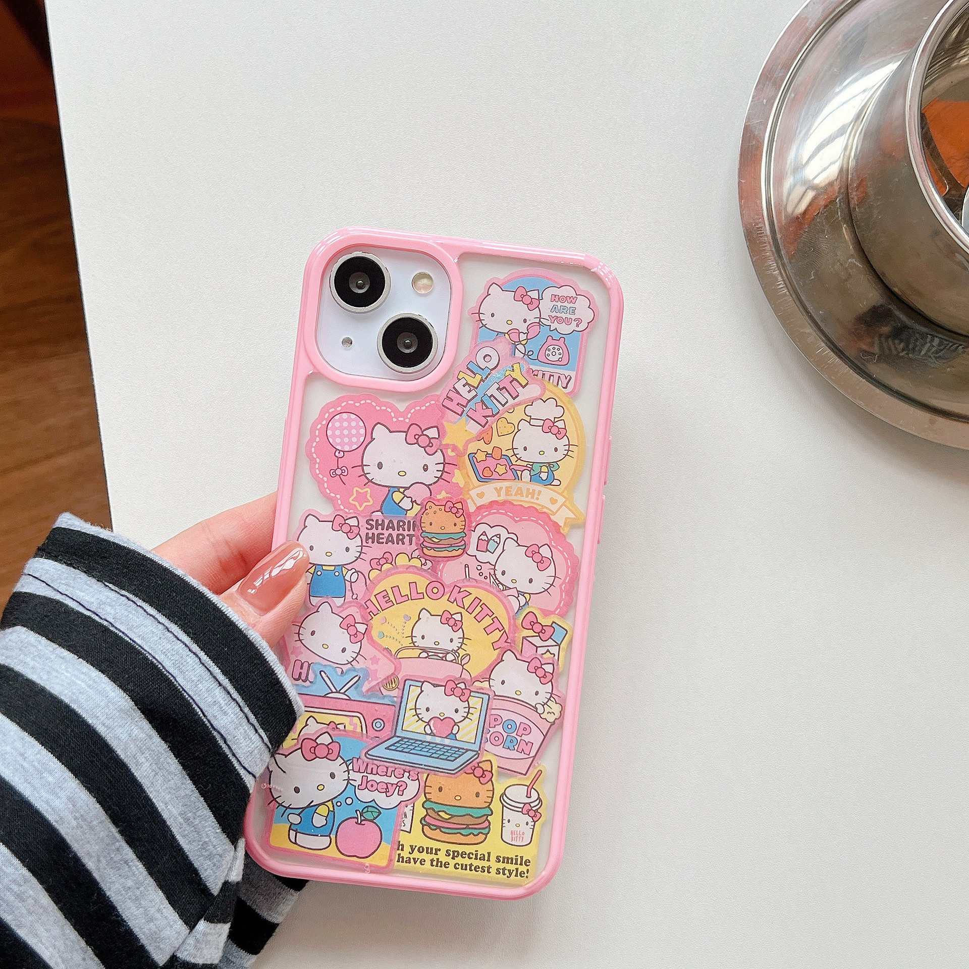 Чехол для телефона Sanrio Hello Kitty Kuromi на весь экран для IPhone 14  Pro Max 13 12 11 Pro Max Mini XR XS X Plus, защитный жесткий чехол |  AliExpress