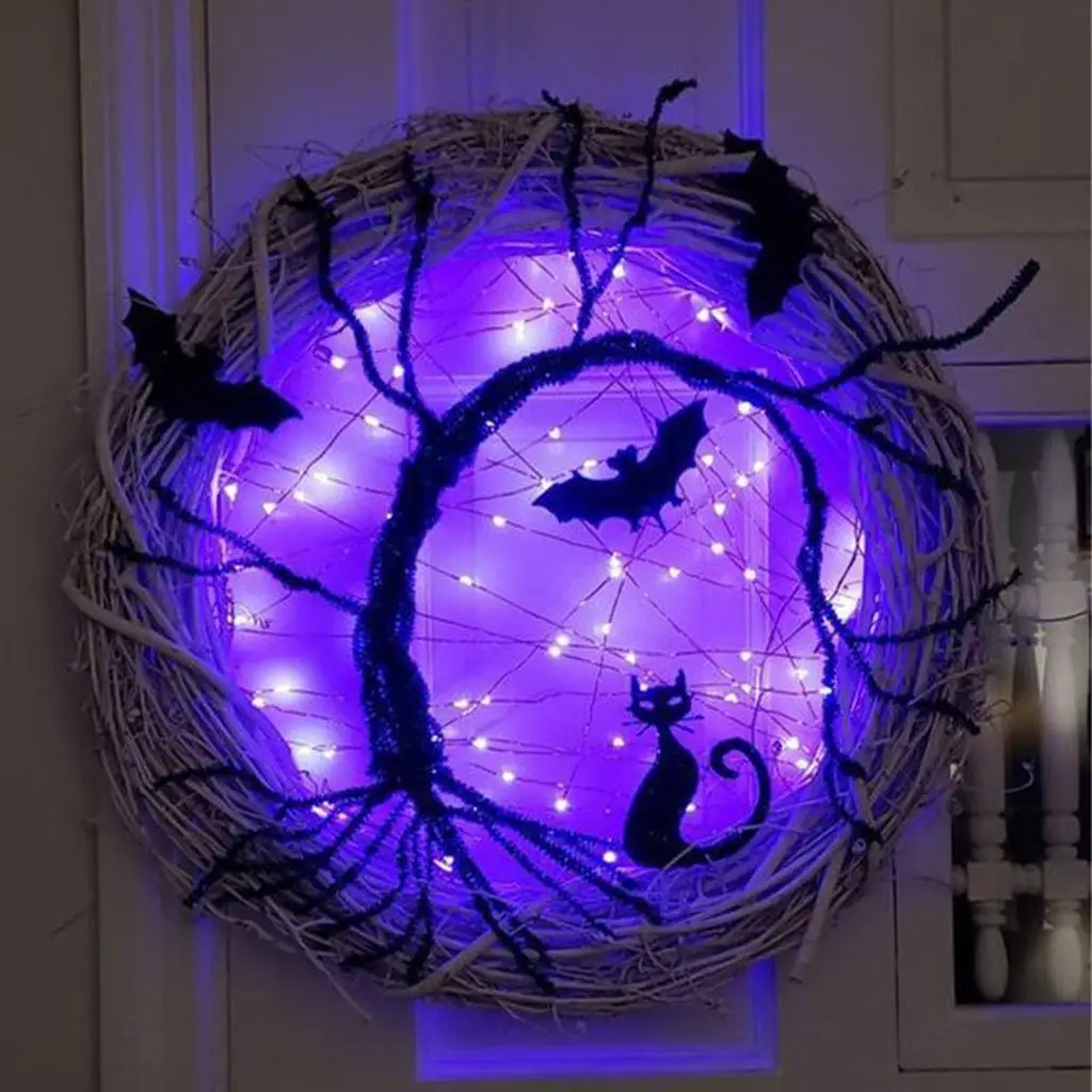 Halloween Wreath Black  Decoration Party Supplies  for Indoor