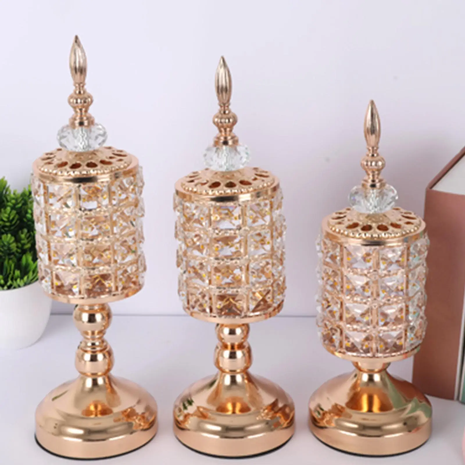 Decorative Crystal Candle Holder Romantic Luxury Elegant for Thanksgiving