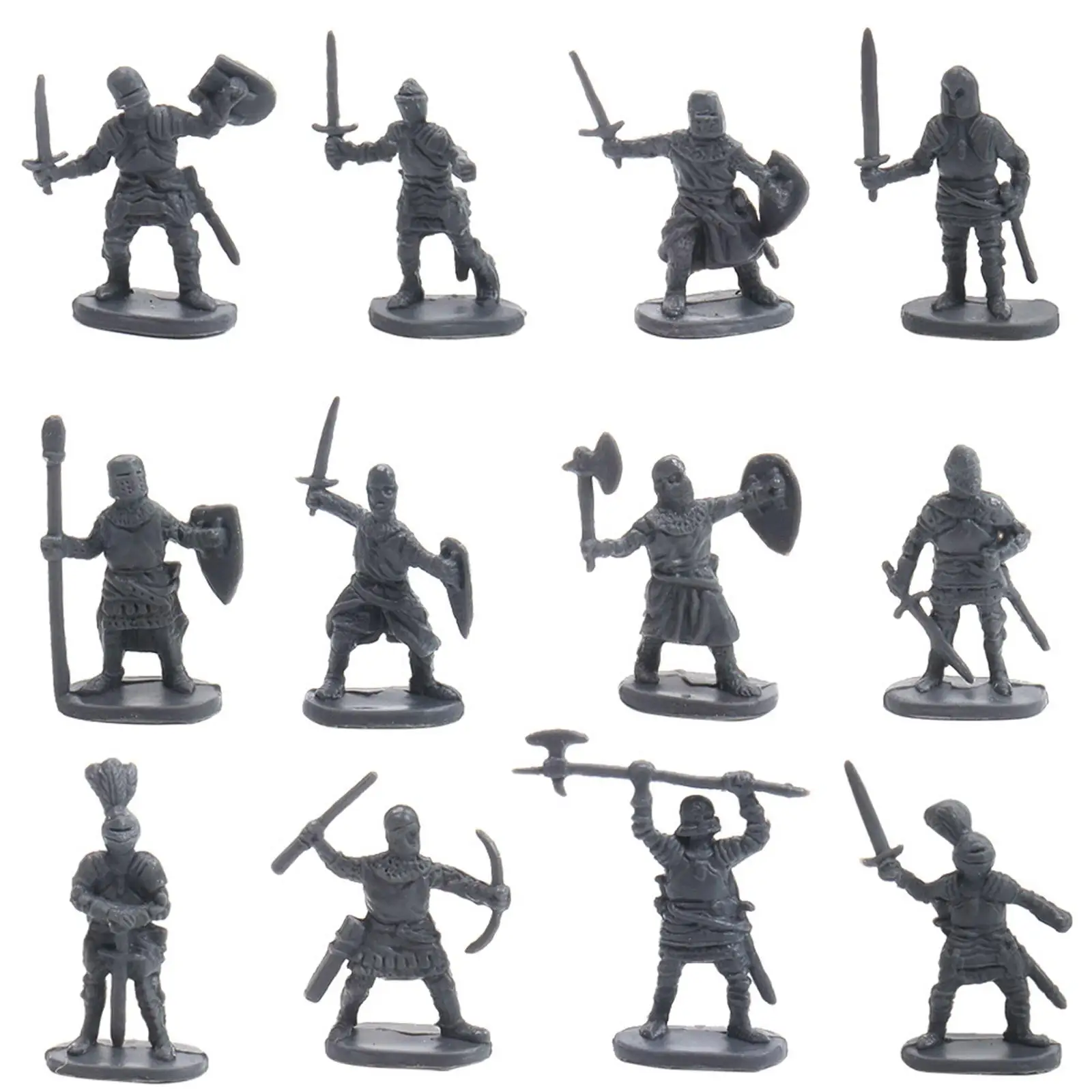 200/Set Medieval Knight Soldier Swordman 1:72 Scale Dioramas Role-Playing