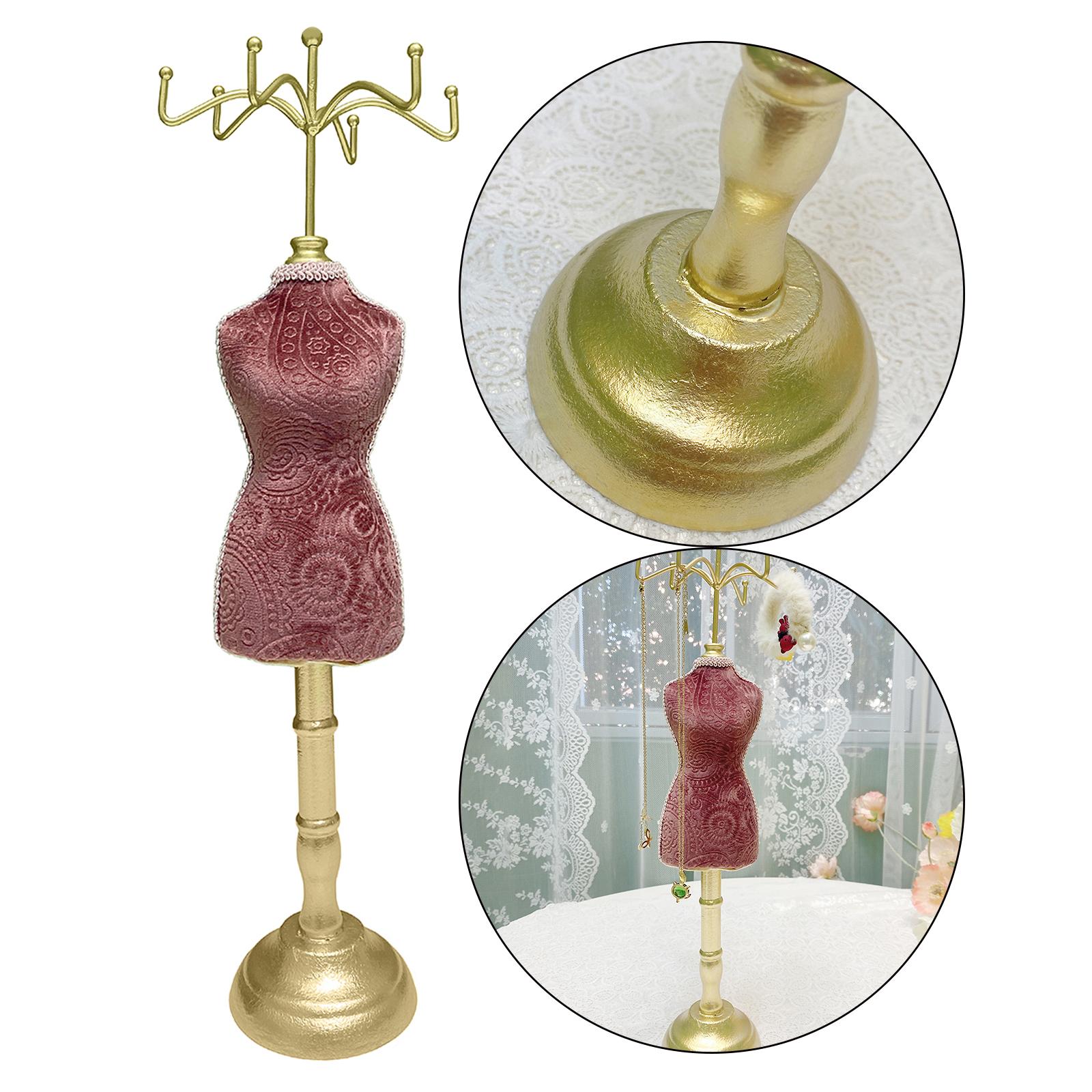 Jewelry Holder Stand 3D Decoration Human Model Presentation Antique Velvet Display for Bracelet Showroom Countertop Home Shelves