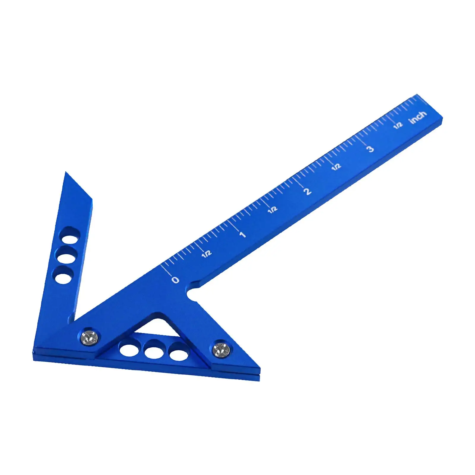 Center Measuring Tool Woodworking Angle Ruler Square Protractor Aluminum Alloy Circle Center Finder Tool for Drawing Engineer