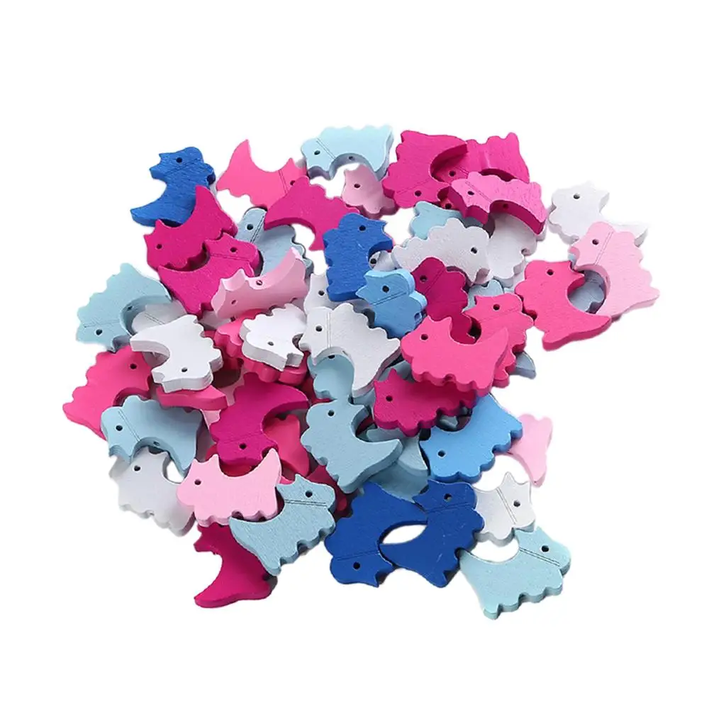 50Pcs Puppy Shape Wooden Scrapbooking Embellishments Blank Wood Table Scatter