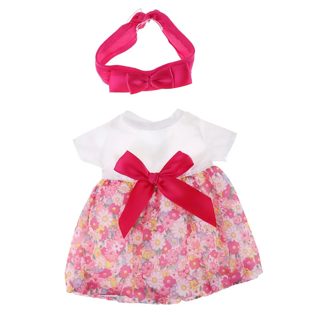 25cm Lovely Dress with Headdressing  Dolls Dress Up Clothing 