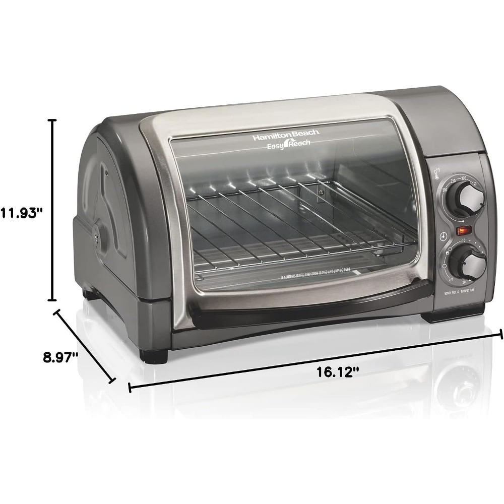 Title 6, Oven，Easy Reach 4-Slice Countertop Toaster Ove...