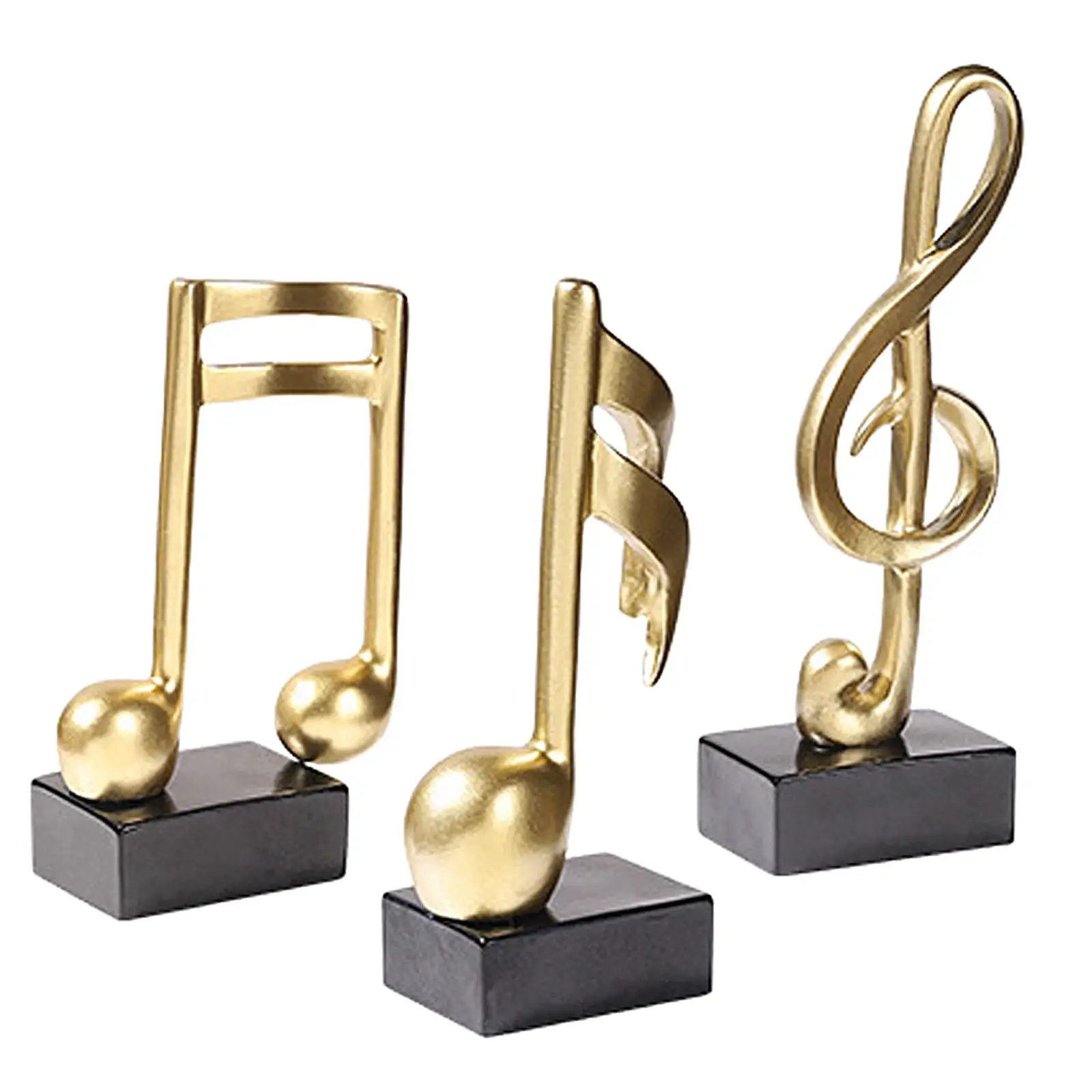Creative Music Note Statue Musical Notation Ornament for Home Bookcase Decor