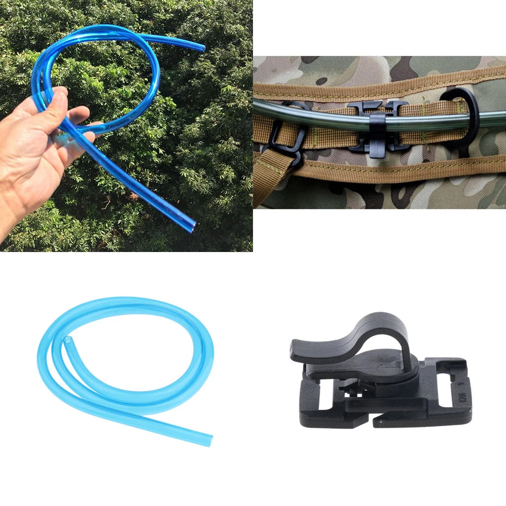 100cm Replacement Pack Drink Tube + Pipe Holder Buckle for Outdoor Bag Accessories