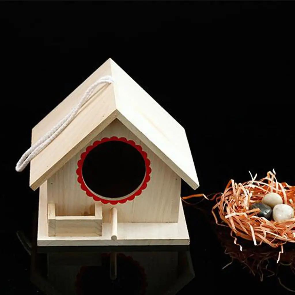 Wooden Bird House Hanging/Nest/Feeding Box Handmade for home and garden 