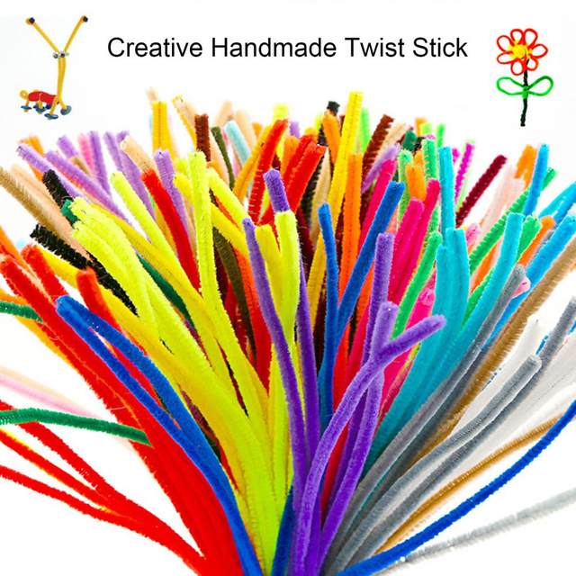 Diy Twist Stick Soft Plush Twist Stick 100pcs Fluffy Soft Chenille Stems  Enhance Hands-on Ability Inspire for Parent-child - AliExpress