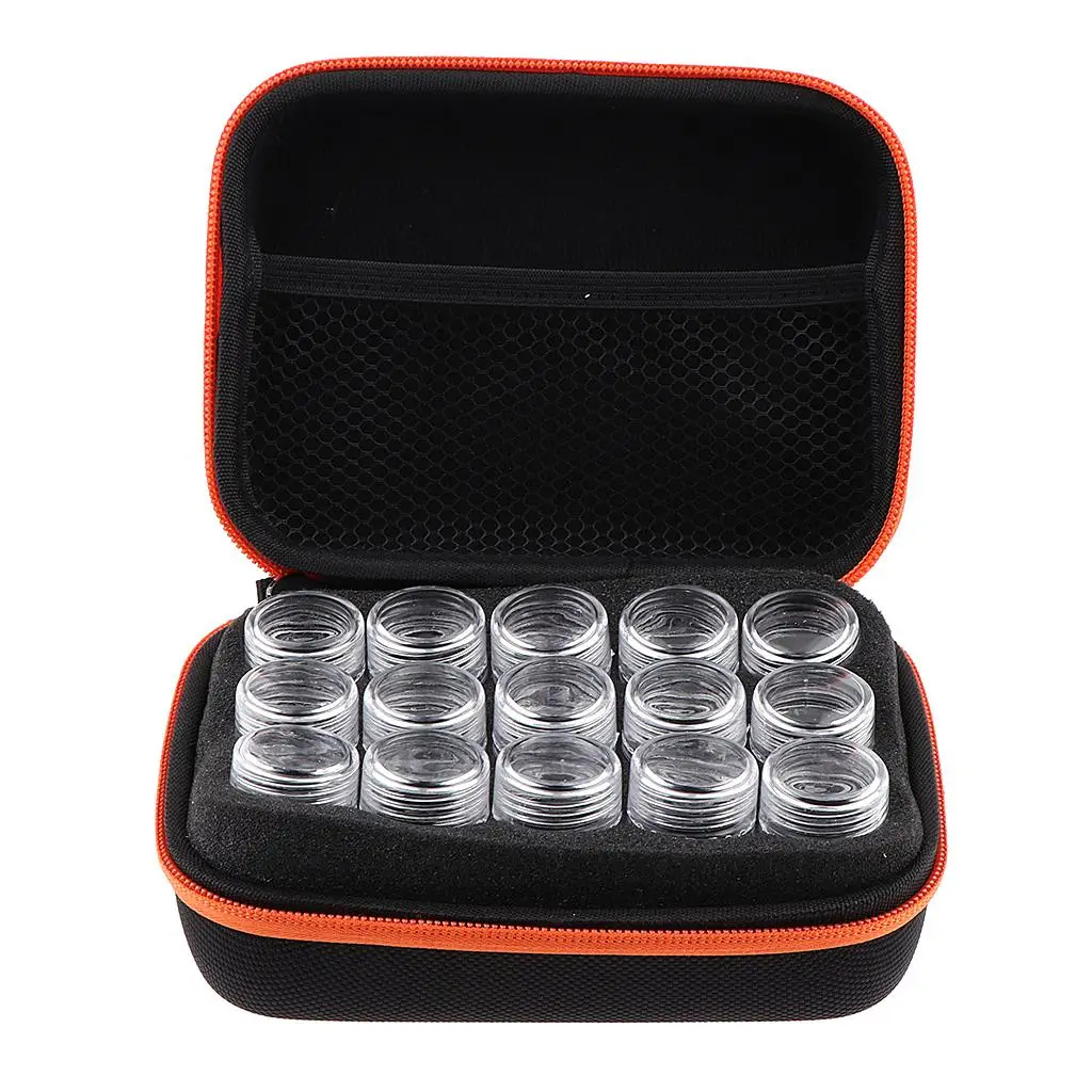 Essential Oil Holder Traveling Carrying Case Storage Box EVA  Dense Foam Organizer Holds 15pcs  Roller Bottles