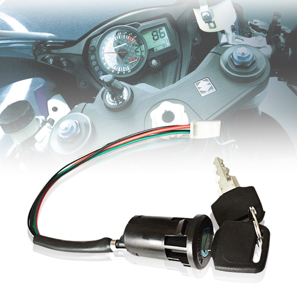 Universal zünd schalter drei Stromkabel Schlüssels chloss für Auto Motocross Elektro fahrrad Roller Batterie – Detail 5