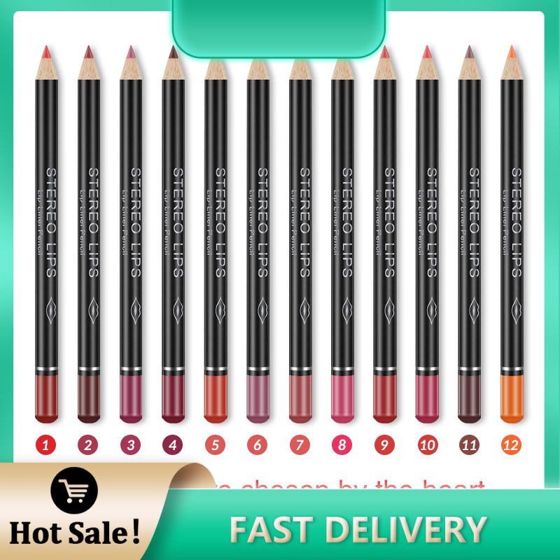 Best of 12 Colors Matte Lip Liner Lipstick Pen Makeup Waterproof Lasting Easy To Wear Non-stick Cup Lip Pigments Cosmetic Beauty Make Up Reviews & Tips