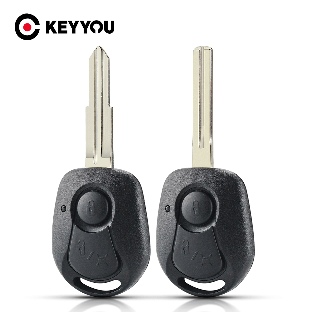 KEYYOU Für Ssangyong 2-Taste Auto Schlüssel Ersatz Fob Abdeckung Fall Für Ssangyong Actyon Kyron Rexton Uncut Klinge – Detail 3