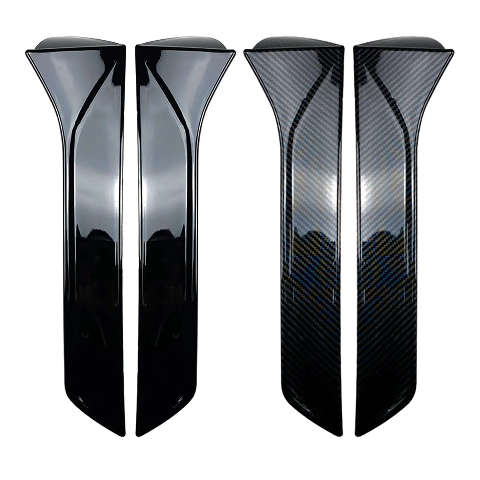 2x Car Window Spoiler, Rear Tail Flap Exterior Decor Parts Cover Trim Vertical Splitter Auto Styling Rear Wing Side Edge