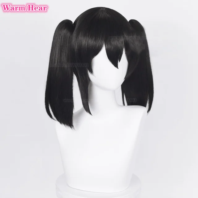 AnimeNico Yazawa Cosplay Wig 40cm Short Black Double Ponytail 