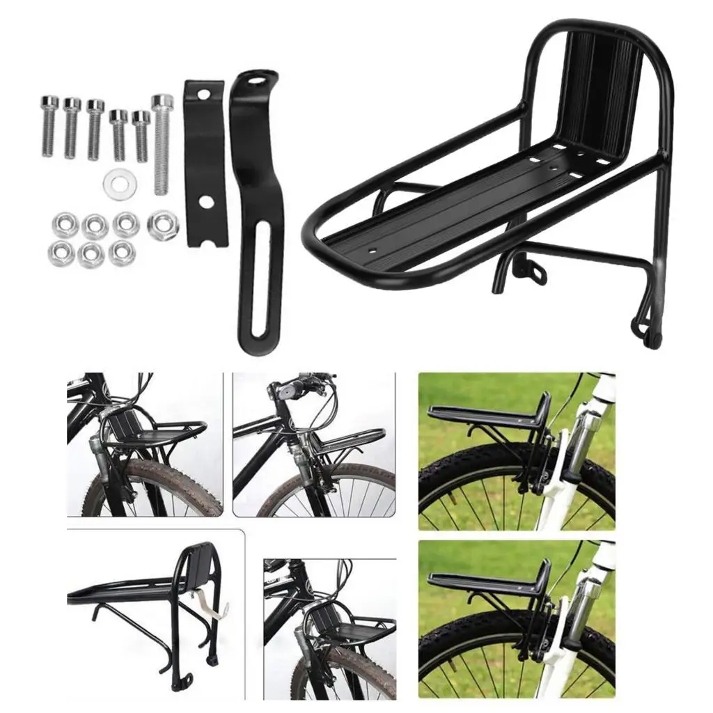 Bike Carrier Front Rack Durable  Rack Panniers  Equipment Black