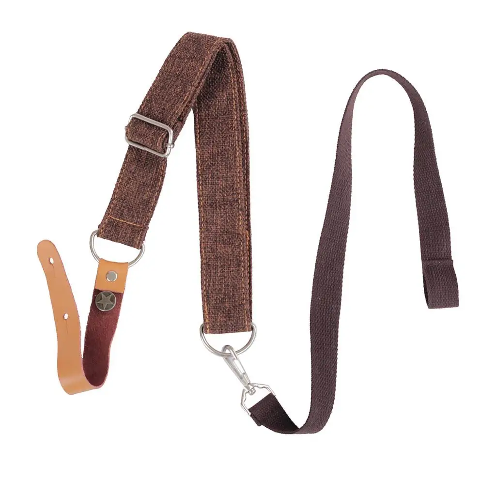 Tooyful Durable Cotton Ukulele Strap Adjustable 4 String Hawaii Guitar Shoulder Belt Without Tail Nail String Instrument Parts