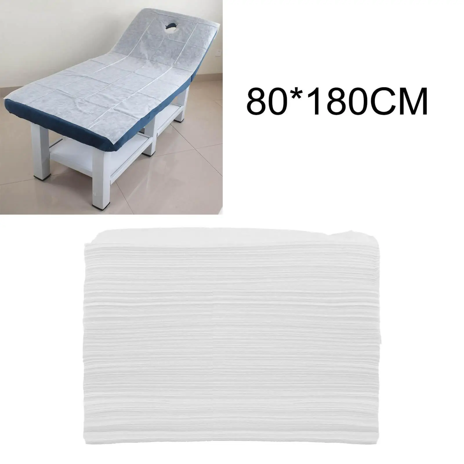 100x Disposable Bed Sheet Thicken 80x180cm Soft Massage Bed Cover for Beauty Salon SPA Travel Hotel Stretcher Table Cover