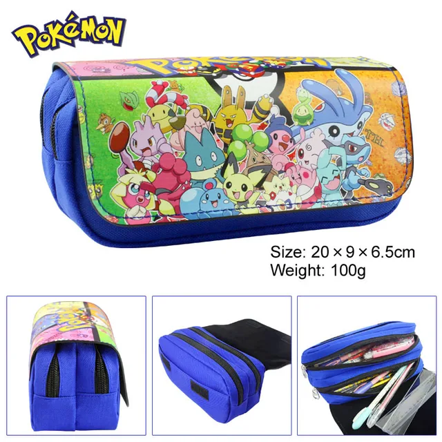 Squirtle Plush Pencil Case with 3 Pokemon Pencils and Erasers