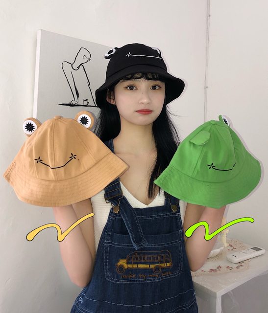 Dropship Children's Korean-Style Cute Frog Fisherman Hat Cotton Embroidered  Sun Hat Warm Ear Protection Basin Hat to Sell Online at a Lower Price