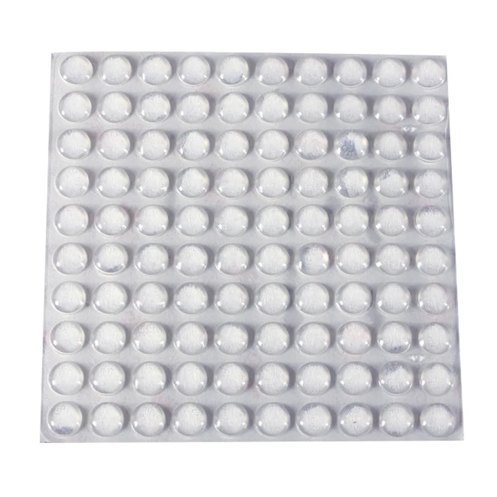 100X Self-Adhesive Silicone Rubber Feet Clear Semicircle Bumper Door Buffer Pads 