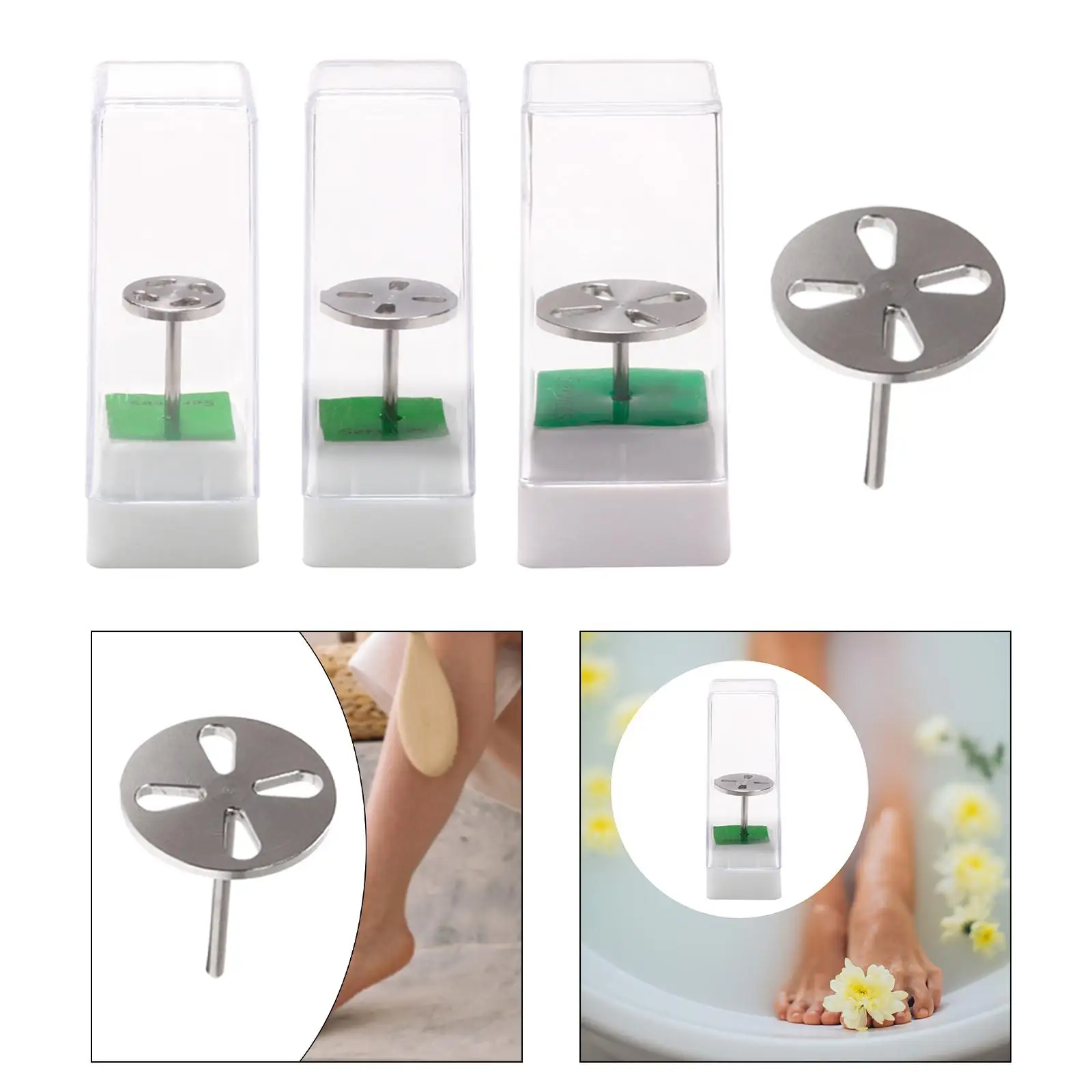 Stainless Steel Sanding Disc Bit Sanding for Electric file Sharp Square Nails Callus Remover