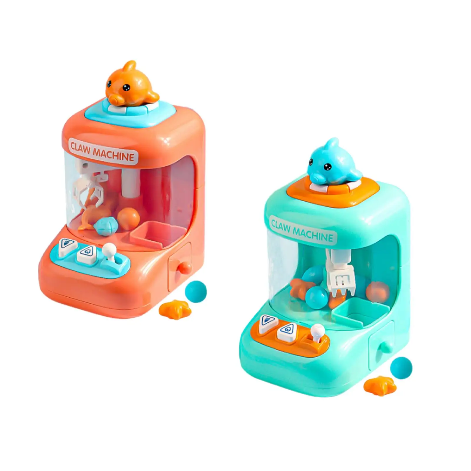Kids Claw Machine Cartoon Handheld Crane Interactive Toys Prize Dispenser Toy Mini Vending Machine for Kids Boys Home