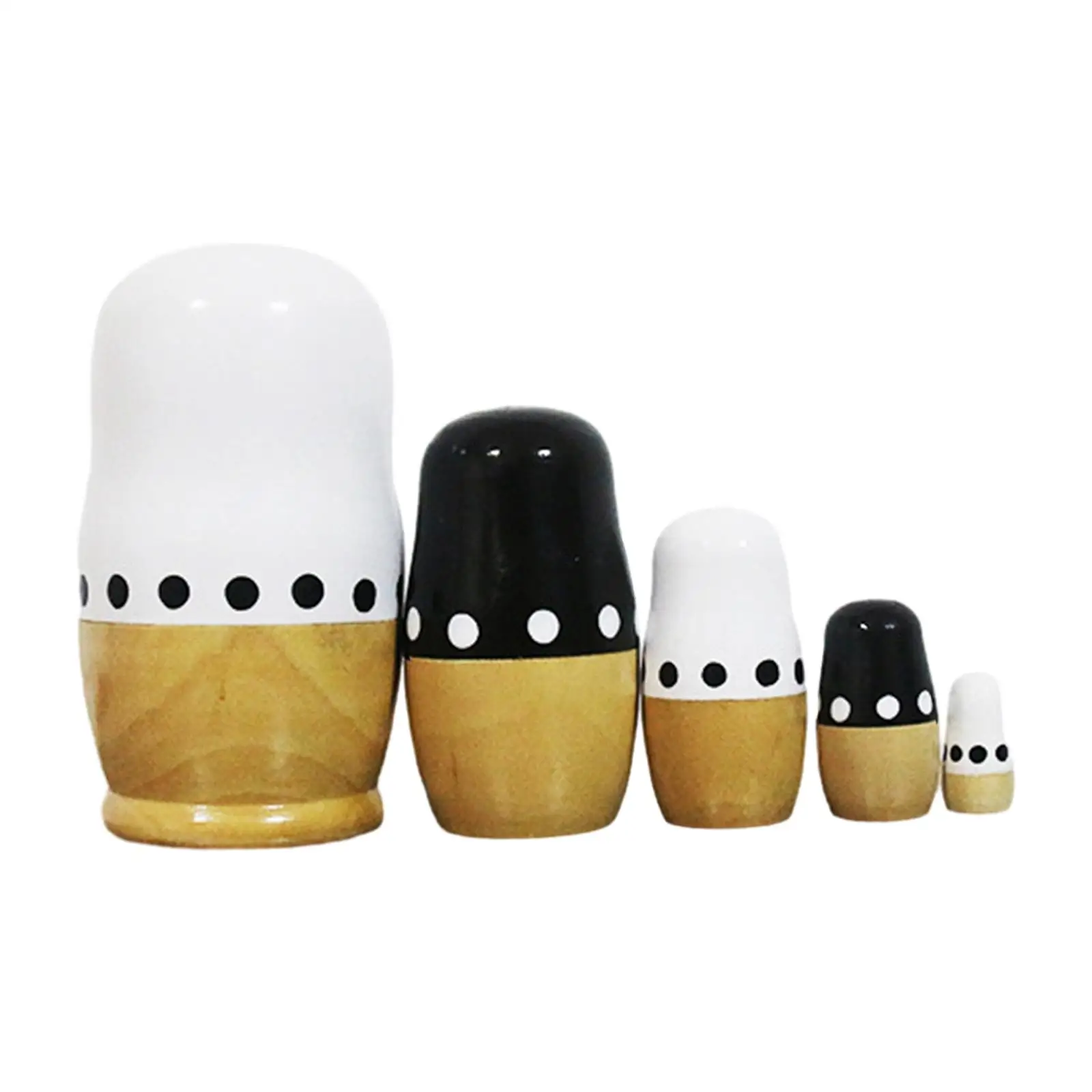 5 Pieces Nesting Dolls Kids Gifts Matryoshka Crafts for Halloween Home Kid