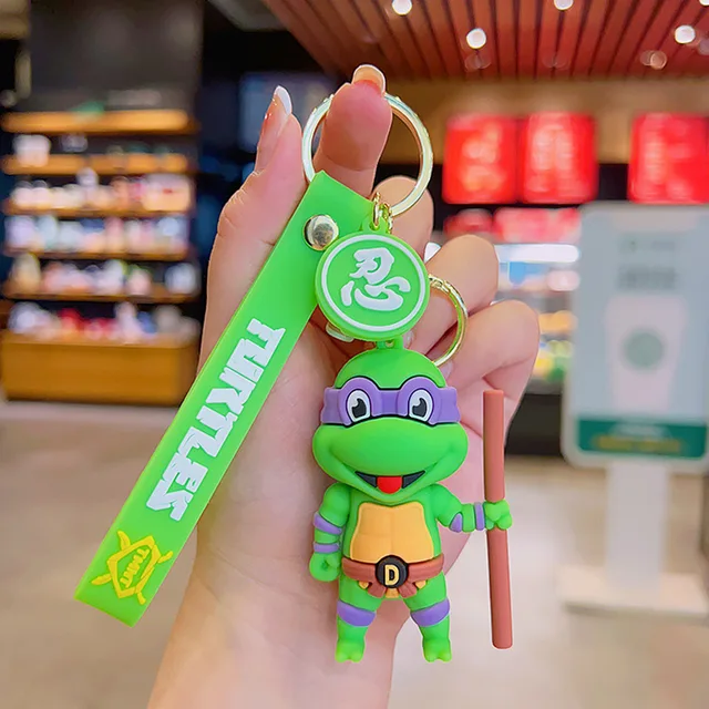Ninja Turtles Keychain Schoolbag Pendant for Student Anime Key Chain Cute  Car Key Ring Accessories Kids Adults Birthday Gifts - AliExpress