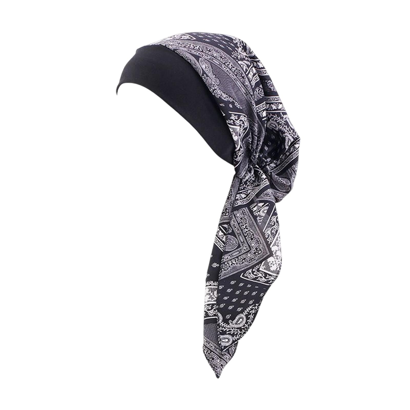 Soft Women Turban Head Scarf Hat Hair Cover African Headwrap Beanie Lady Girls Headscarf