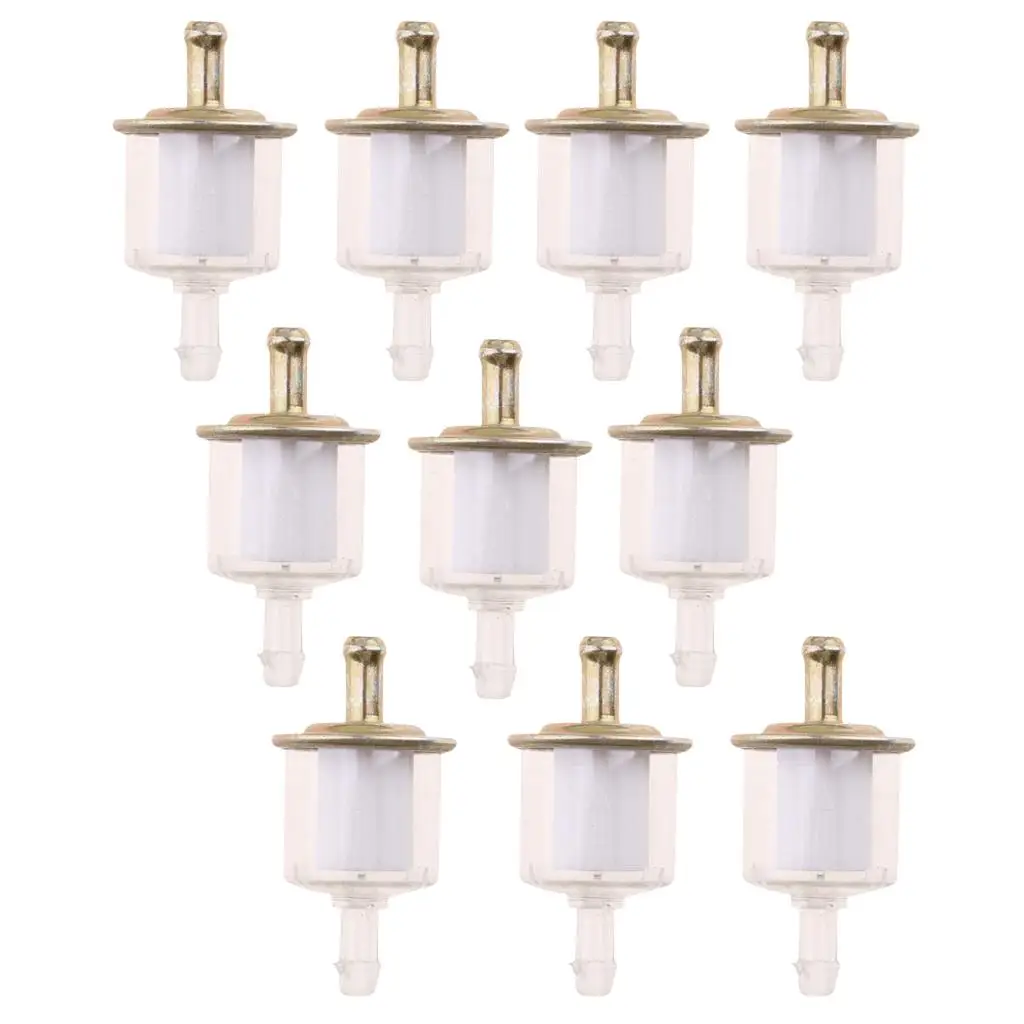 10 Pcs Efficient Fuel Gas Petrol Filter Engine /4``and 5/16`` Lines