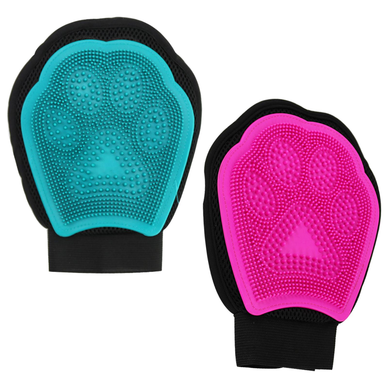 Pet Glove Dog Cat Grooming Glove Cat Hair Deshedding Brush Gloves Dog Comb for Cats Bath Clean Massage Hair Remover Brush