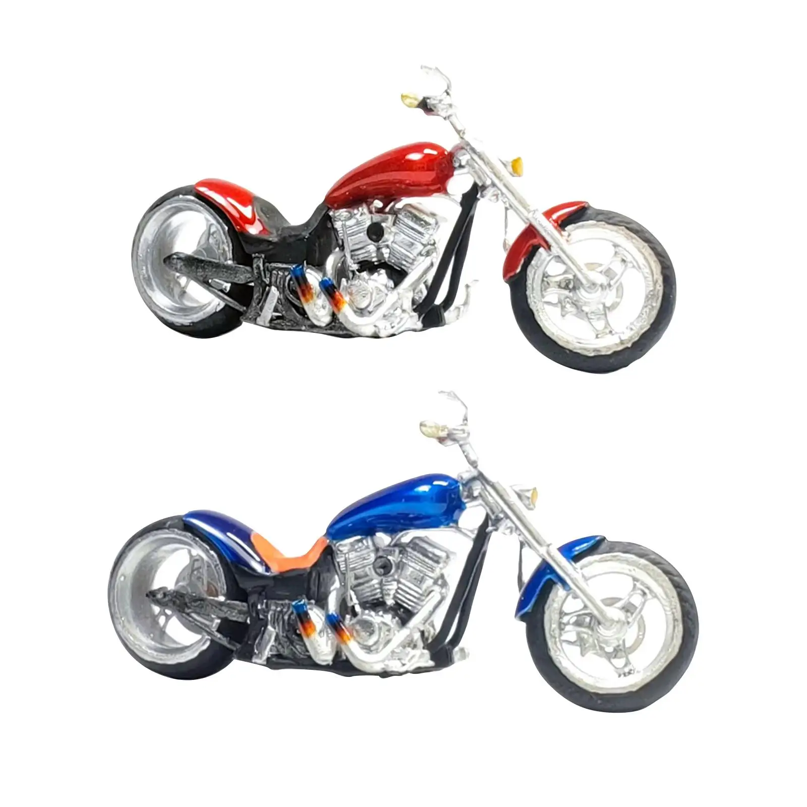 1/64 Painted Motocycle Model Vehicle Model Figurines for Layout Street Scene