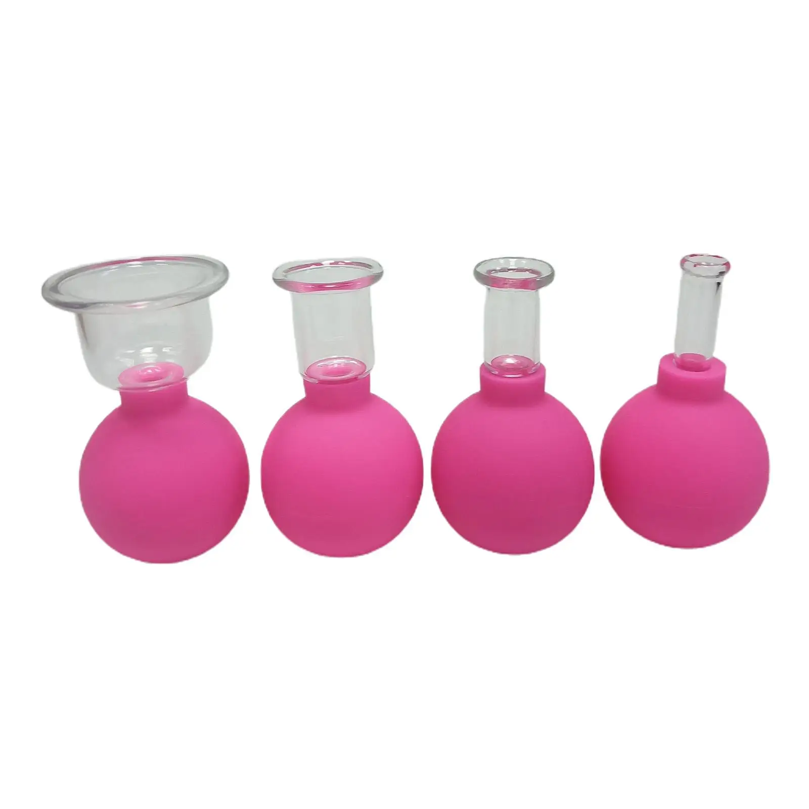 4 PCS  Cupping  Sets - Glass Facial Vacuum Suction Massage Cups for lift,  and  Body Cup