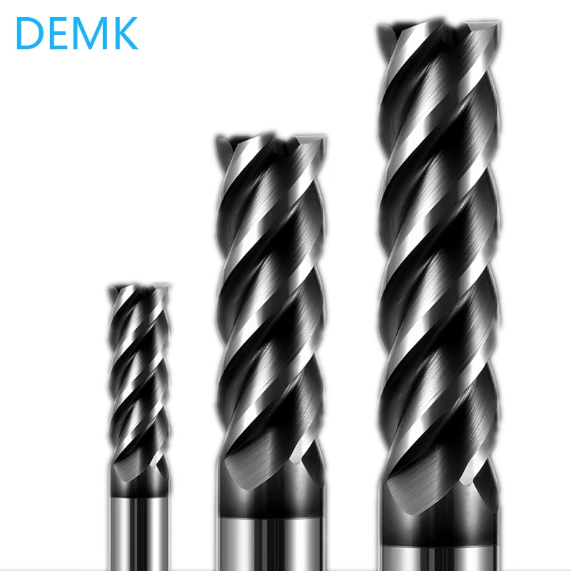 HRC50 55 65 Carbide End Mills Alloy Tungsten Steel Milling Cutter Cutting Tool For CNC Maching Coating Flat End Mill 2/3/4 Flute ball nose cutter
