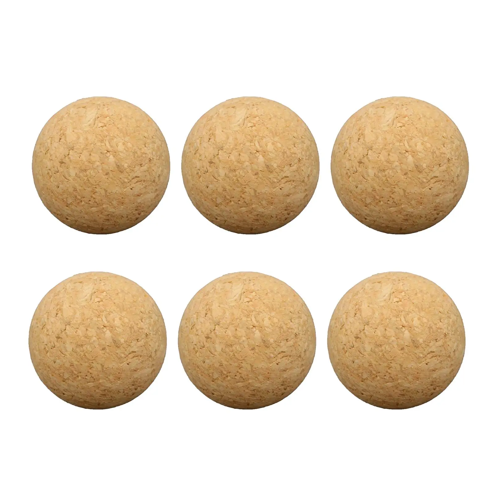 6 Pieces Table Football Cork Table Soccer 36mm Wood Foosball Game Football Machine Replacement Accessories