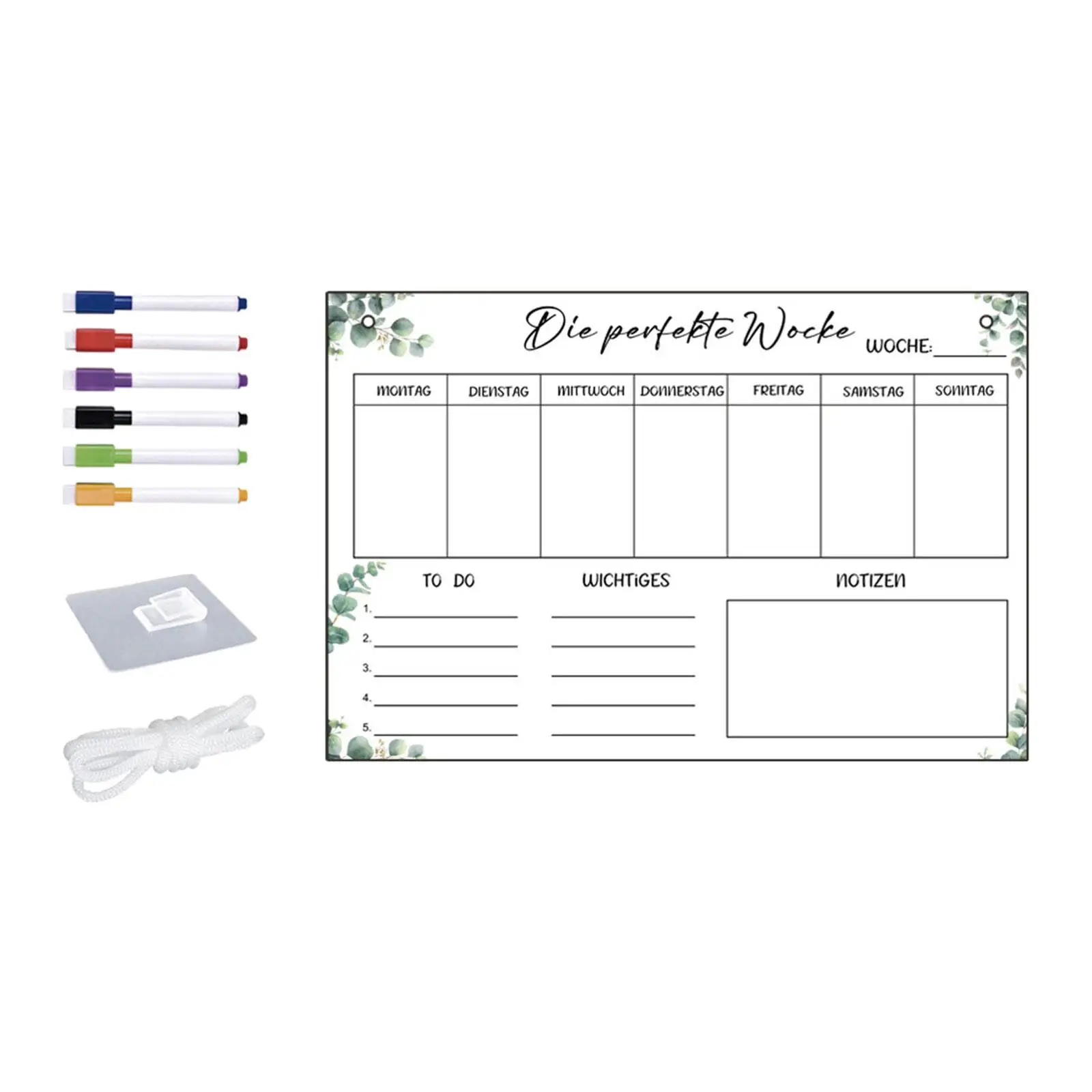 Dry Erase Board Transparent White Board Portable Weekly Planning Board for Fridge Special Events Conference Room Office