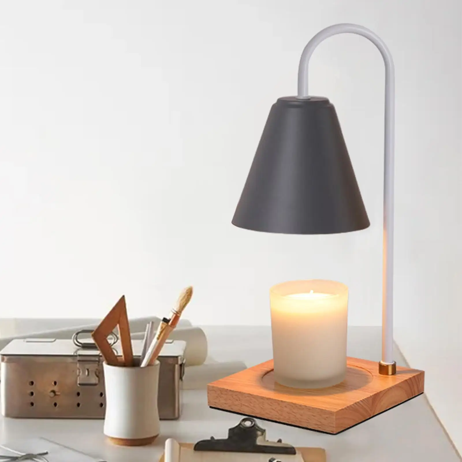 Candle Warmer Lamp Burner Candle Wax Adjustable Wax Melting Light for Desk Restaurant Living Room Candle Home Decoration